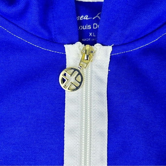 Linea Leisure by Louis Dell’Olio Size XL Zip Front Jacket‎ w/ Hood Blue - Picture 6 of 14